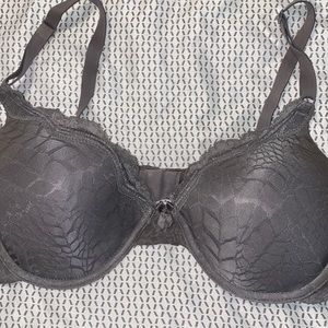 Maidenform silk dark grey bra 38 C